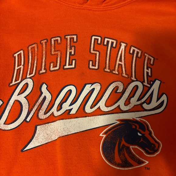 vintage boise state sweatshirt Hoodie Small Orange MV Sports NWOT Broncos - Picture 7 of 13